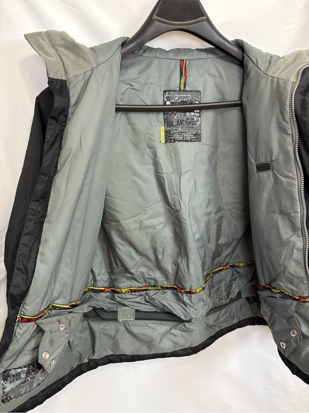Burton Dryride Youth Boys Insulated Snowboard Ski Jacket Size Lrg. 10/12 Blk - Picture 5 of 5
